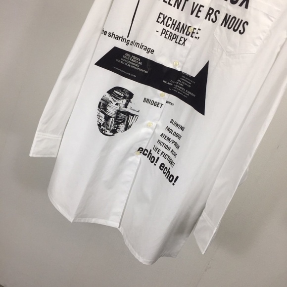 Prada Vintage SIGNAUX Shirt Sz L - Picture 4 of 12